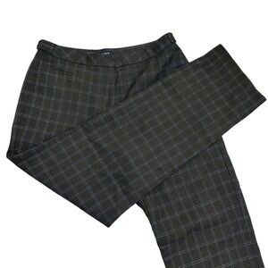 J. Crew Plaid 100% Wool Lined Career Dress Pants Brown Women's Size 10